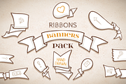 Set of ribbons banners, an Object Graphic by Dreaming_Lucy (Thumbnail 1 of 3)