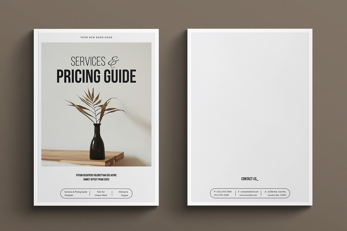 Service and Pricing Guide Template, a Brochure Template by E-Type