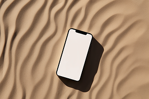 IPhone On Wavy Sand