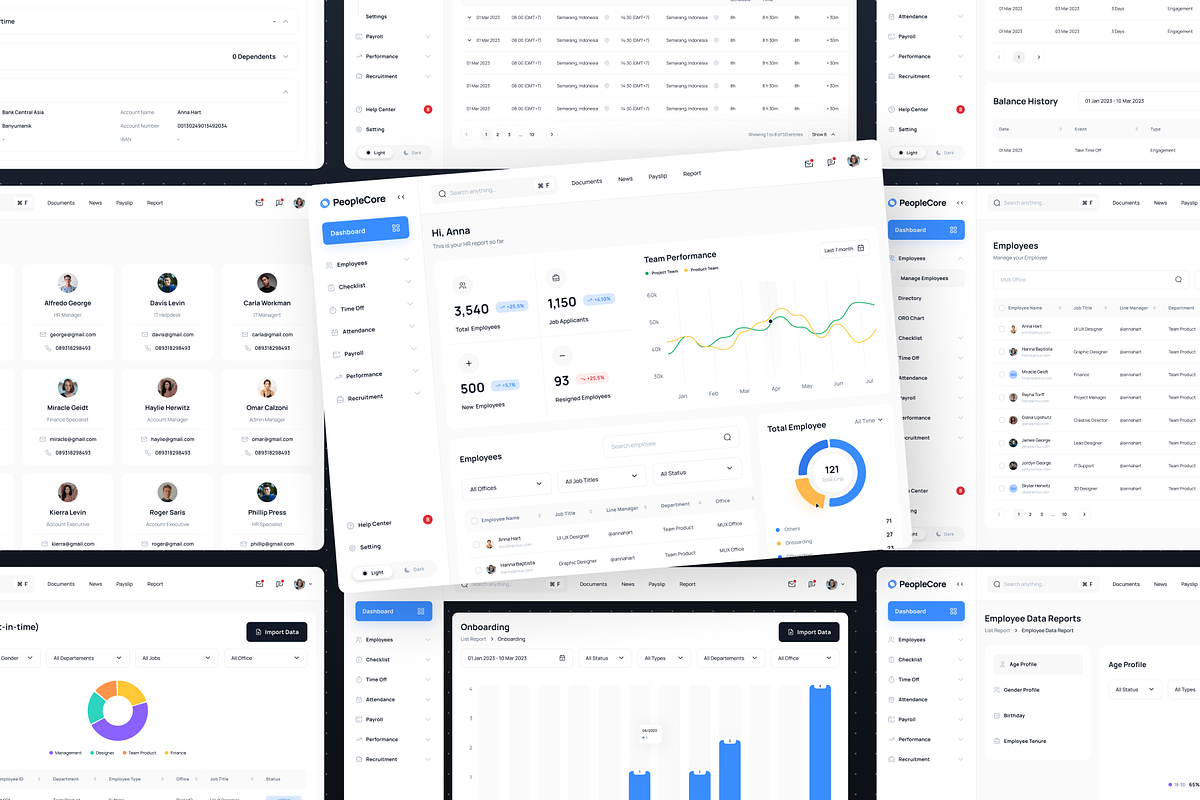 PeopleCore - HR Management Dashboard preview 5