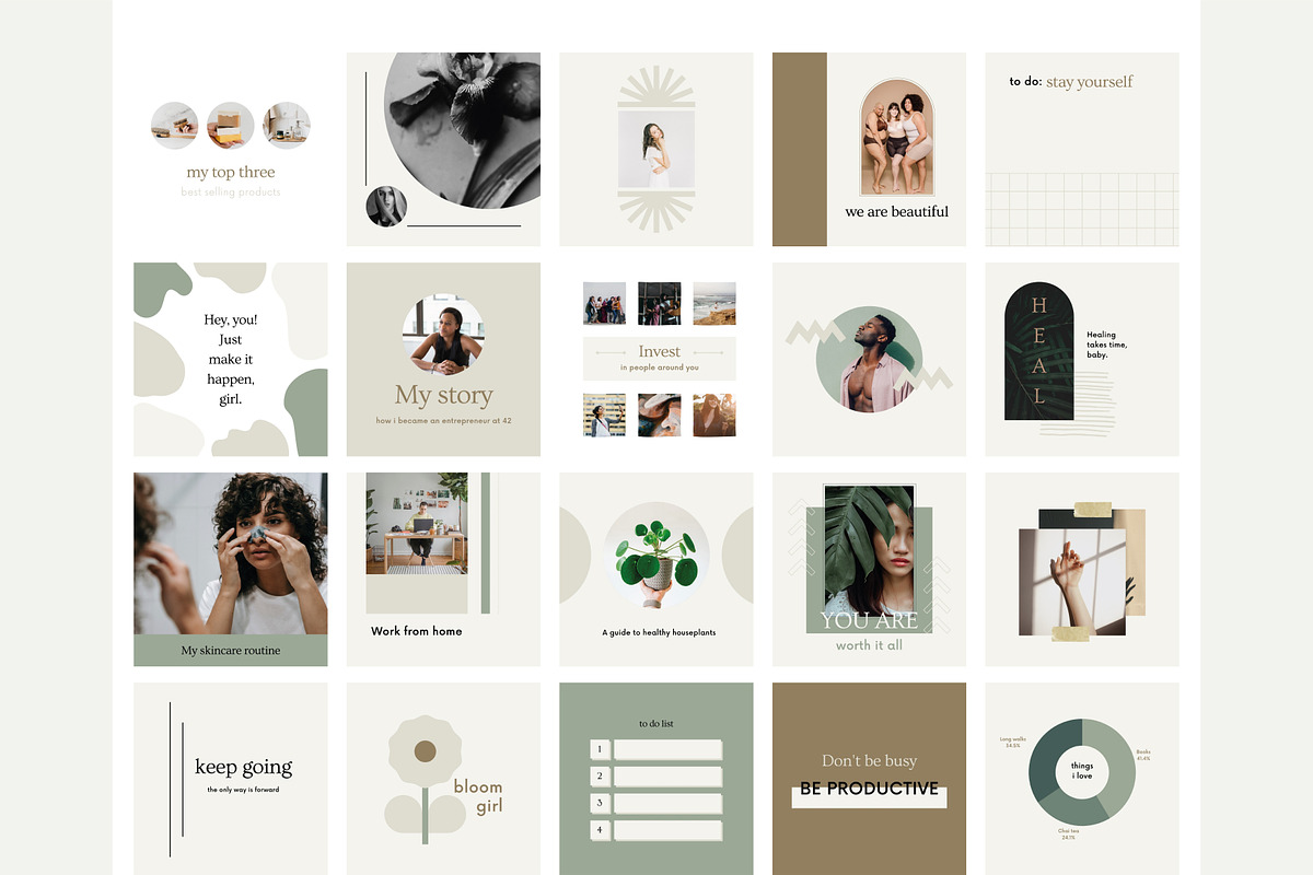 Instagram Post Templates for Canva., a Social Media Template by Sentimental postman (Photo 4 of 9)