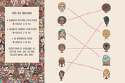 Diverse Doodle Faces – Font & Back, a Person Illustration by Franzi draws (Thumbnail 3 of 6)