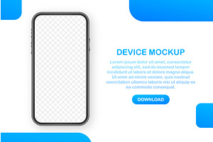 Device Mockup Banner. Smartphone UI