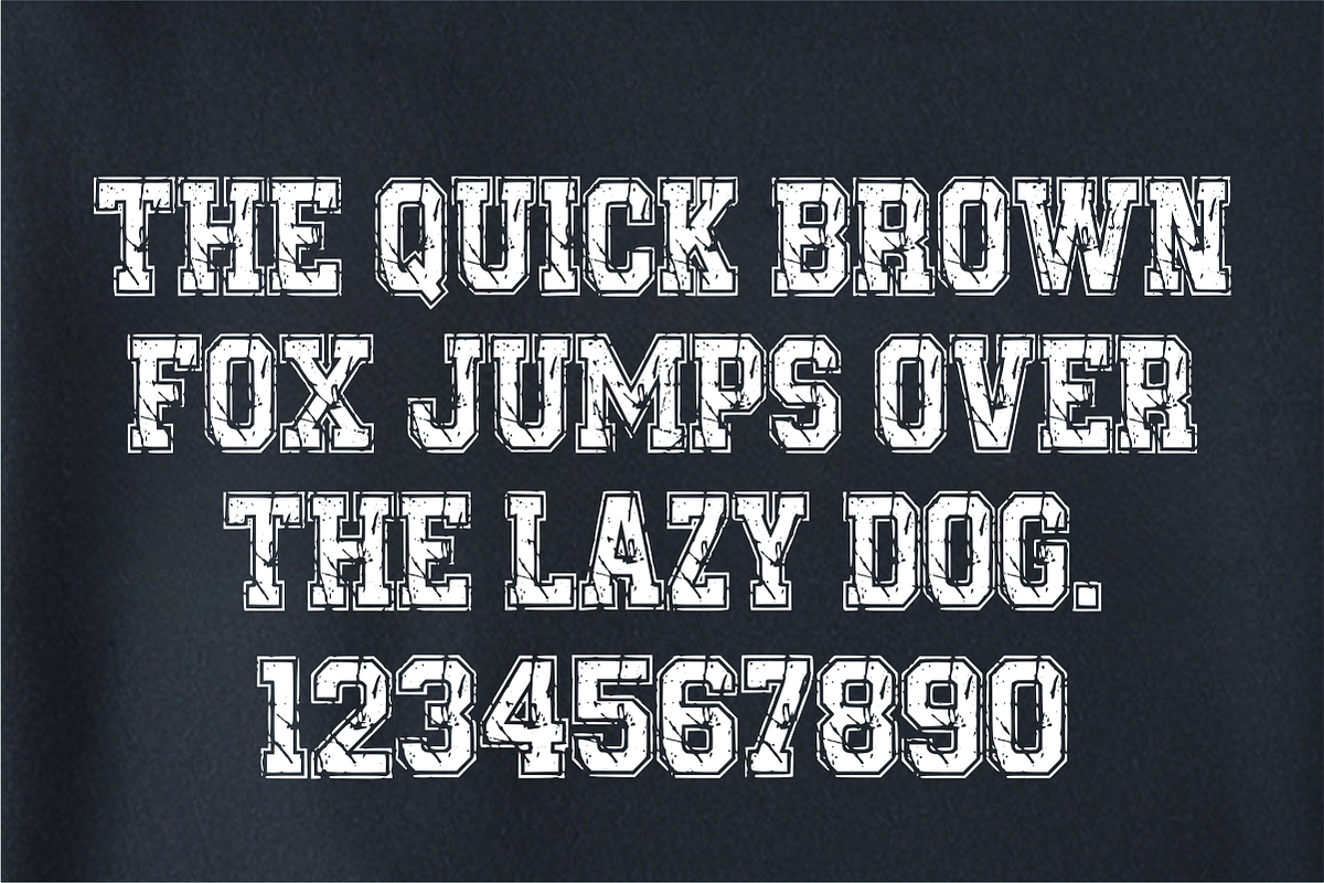 College Grunge –Varsity Display Font, a Slab Serif Font by KiddoGlyphs Studio (Photo 3 of 5)
