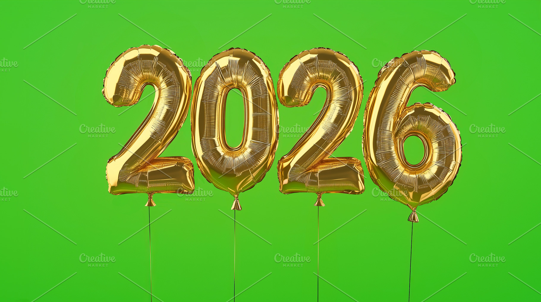2026 golden number balloons New Year, a Photo by LiliGraphie