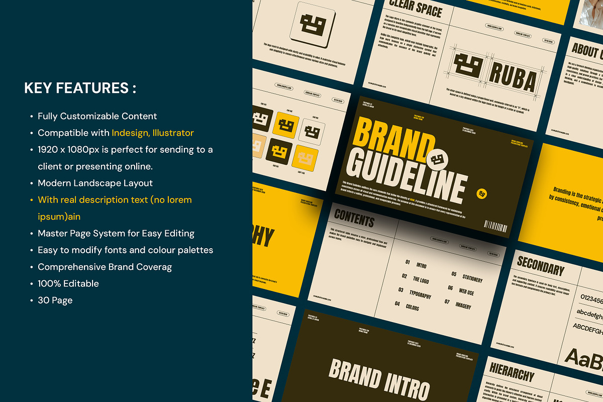 Ruba | Brand Guidelines Presentation, a Presentation Template by Artisan Vibes (Photo 11 of 11)