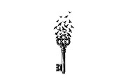 50 Flying Keys Silhouette Vector Bun, an Illustration by Designs_River (Thumbnail 2 of 51)