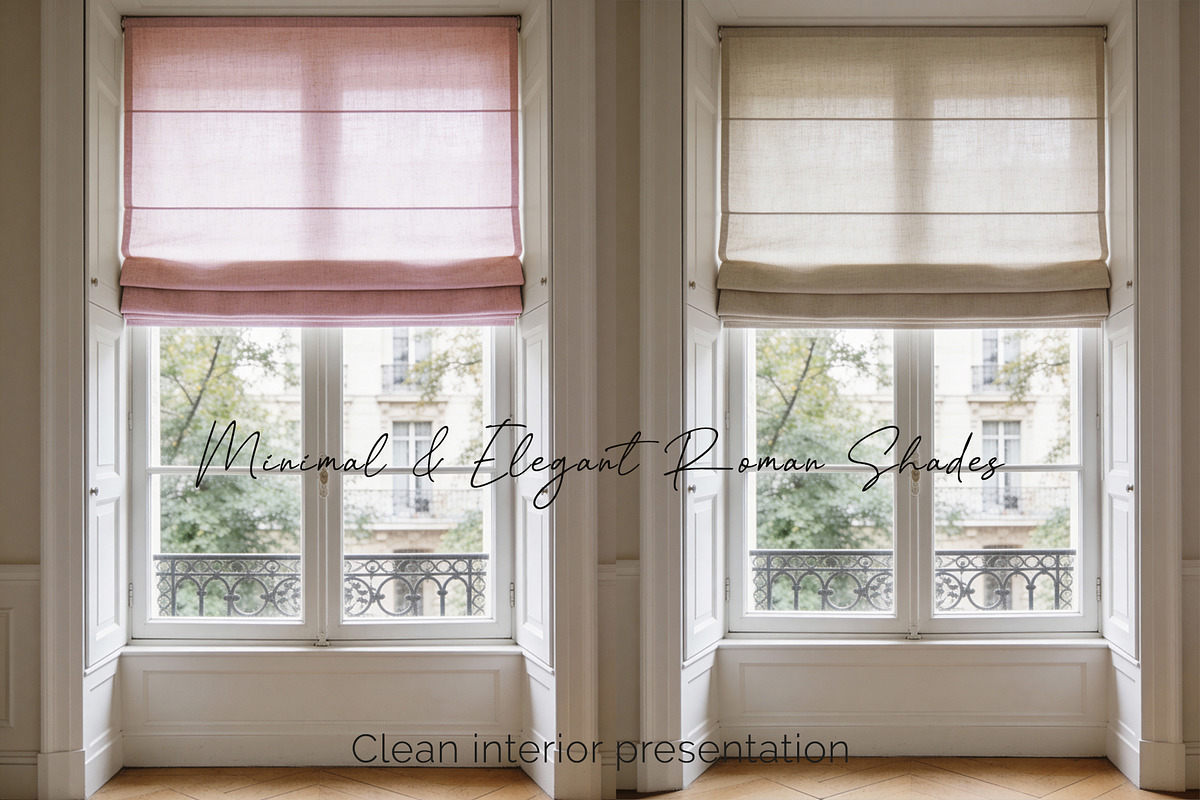 Roman Shade Window Mockup Pack, a Household Mockup by Vika_Softlife (Photo 2 of 6)