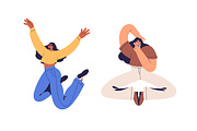 Happy people in free poses set, a Person Illustration by Good Studio (Thumbnail 4 of 7)
