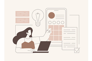 Blogging isolated cartoon vector, a Person Illustration by Visual Generation