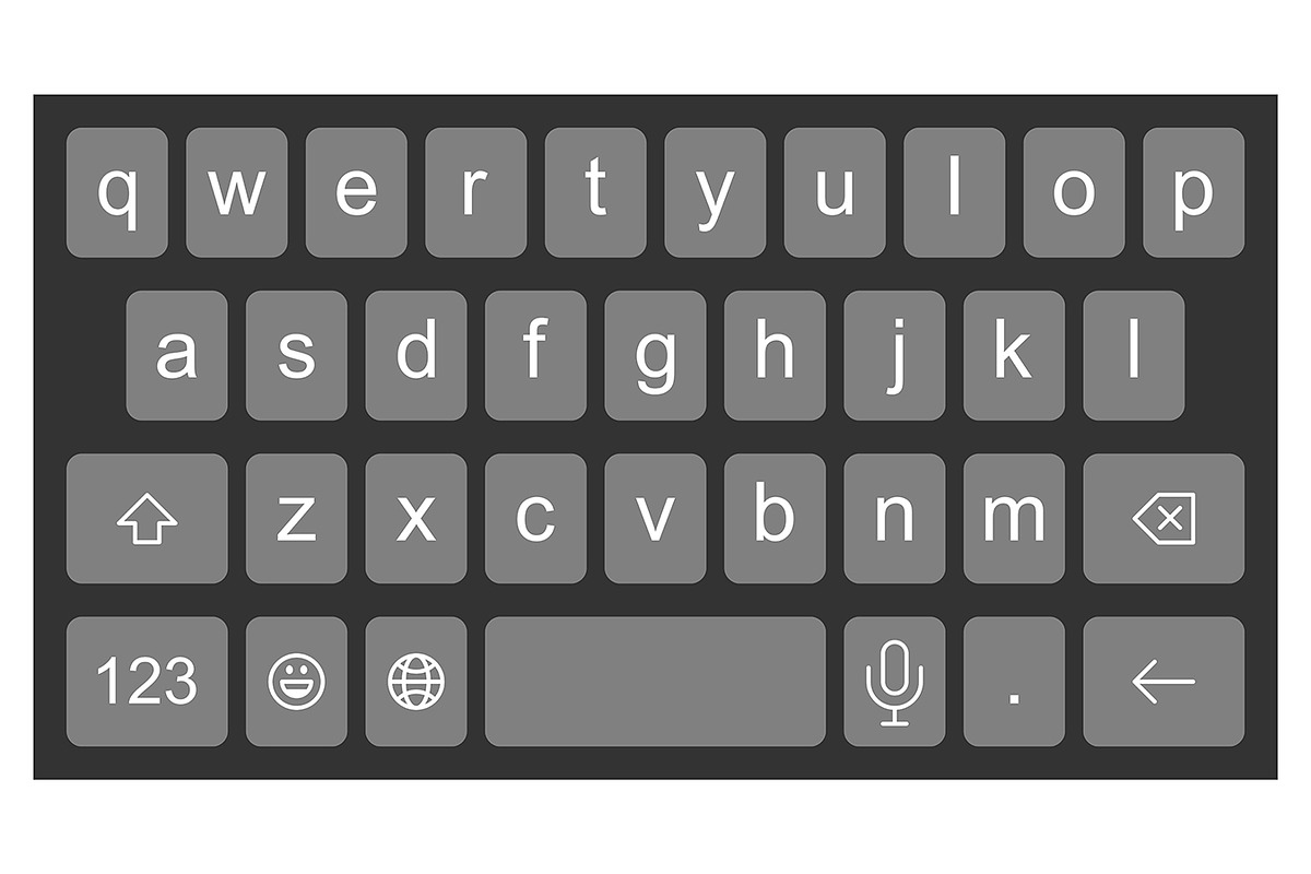 Smartphone keyboard, a Graphic by Volyk (Photo 2 of 3)