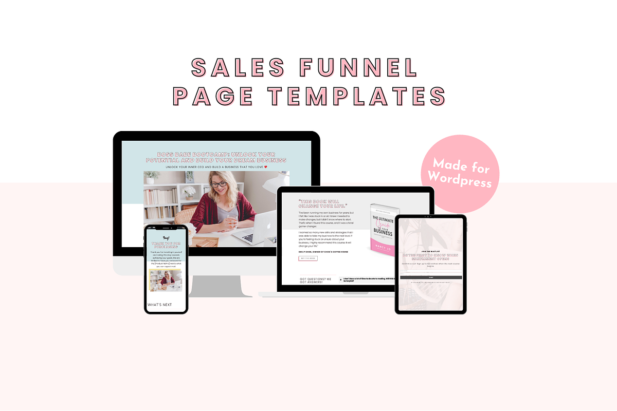 Pastel Sales Funnel Template Set, a WordPress Template by ltsdesigns (Photo 1 of 3)