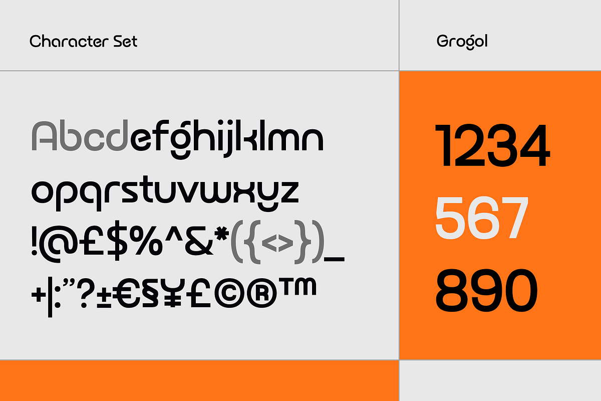 Grogol – Futuristic Geometric Sans, a Sans Serif Font by Drizy (Photo 3 of 8)