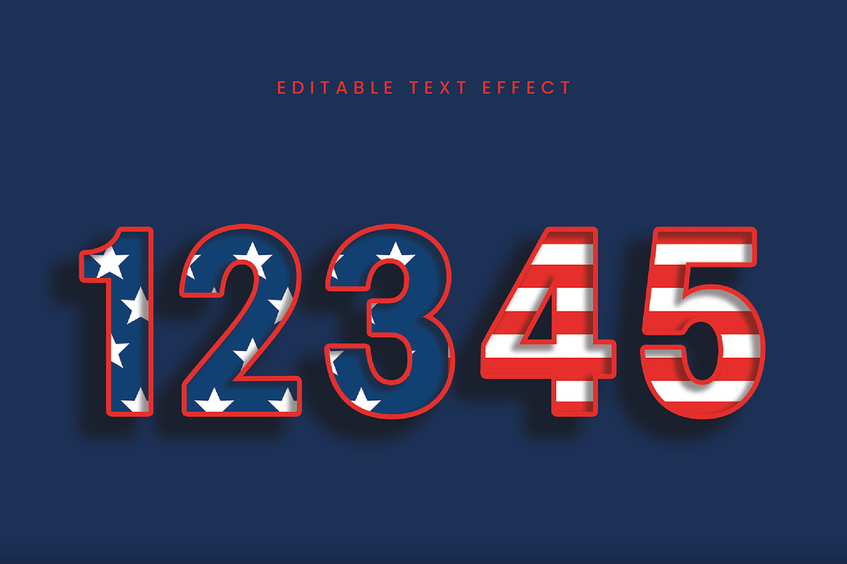 Patriotic 3D Flag Text Effect preview 2
