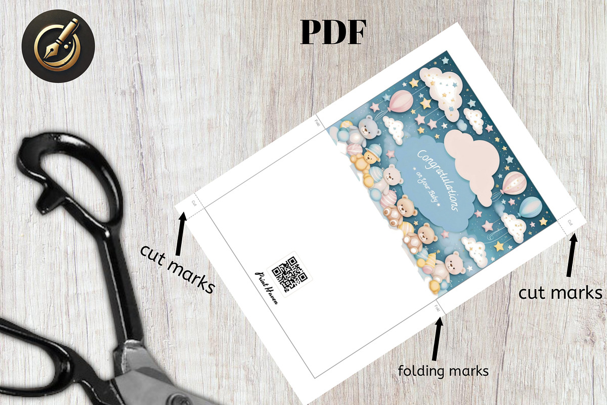 Baby Congrats Card 7x5, a Card Template by Print Haven (Photo 3 of 4)