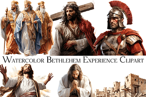 Watercolor Bethlehem Clipart