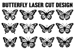 Delicate Butterfly Laser Cut Design, an Icon by hafijul