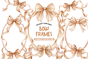 Watercolor Bow Frame Clipart, an Illustration by TatiMockup (Thumbnail 1 of 3)