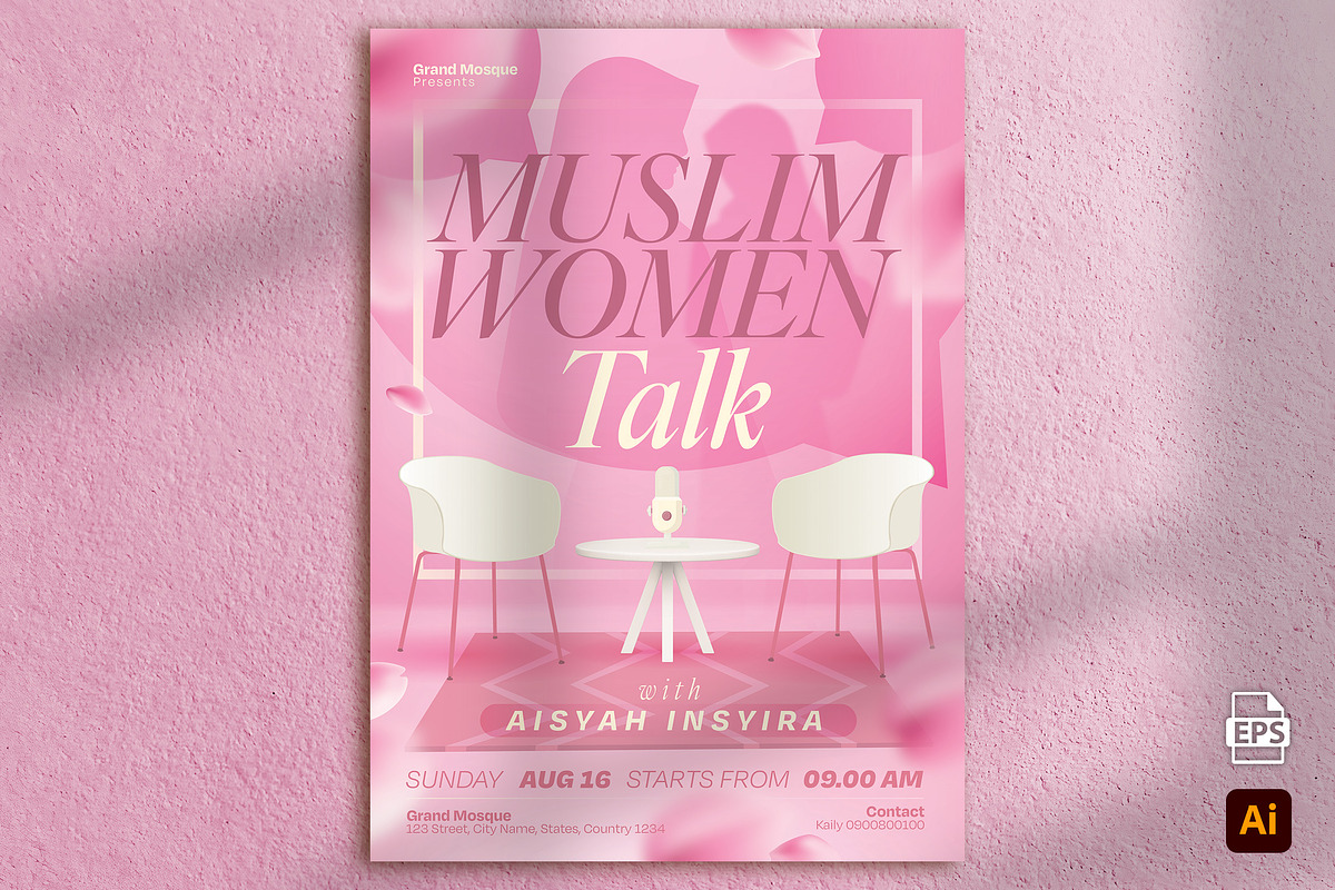 Muslim Women Talk Flyer, a Flyer Template by Aarley Kaiven (Photo 2 of 2)