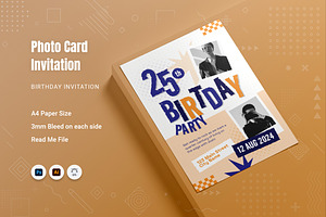 Photo Crad Birthday Invitation, an Invitation Template by Fannan Studio