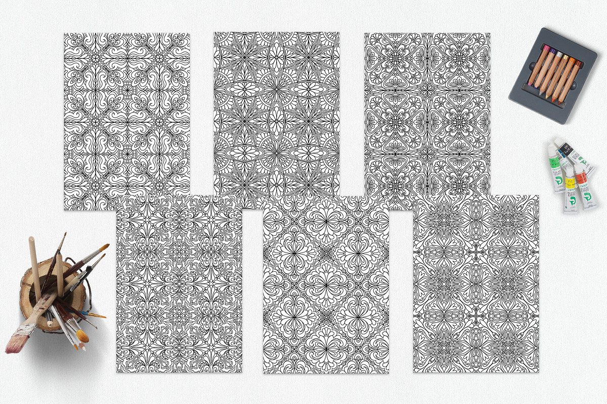 Patterns for coloring PDF,JPG vol-10, a Brochure Template by dnapslvsk (Photo 5 of 6)
