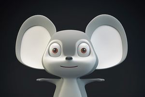 Cartoon Mouse Gray