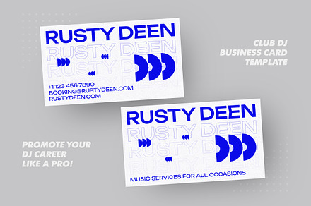 Club DJ Business Card Template