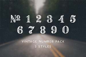 Vintage Number Pack