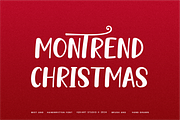 Montrend Christmas Font, a Handwritten Font by Iqsiart Studio (Thumbnail 1 of 6)