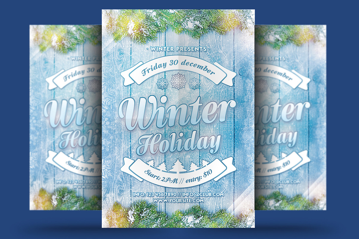 Winter Holiday Flyer, a Flyer Template by Rafoz (Photo 1 of 4)