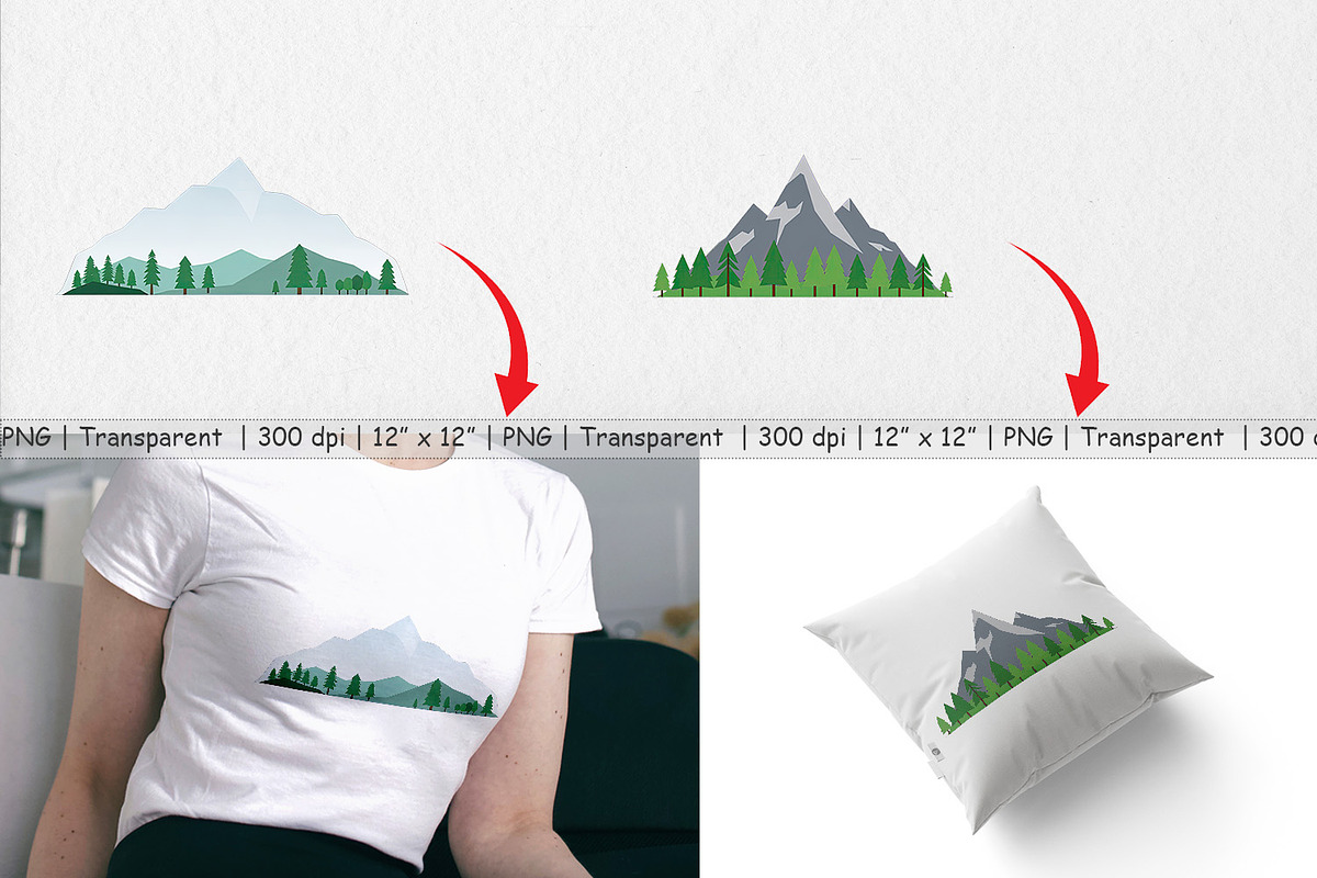 Forest Mountain Clipart, a Graphic by Artnoy (Photo 3 of 5)