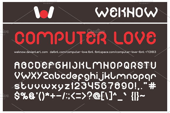 computer love font preview 7