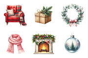 Christmas Afternoon Clipart, an Illustration by Design Market (Thumbnail 4 of 5)
