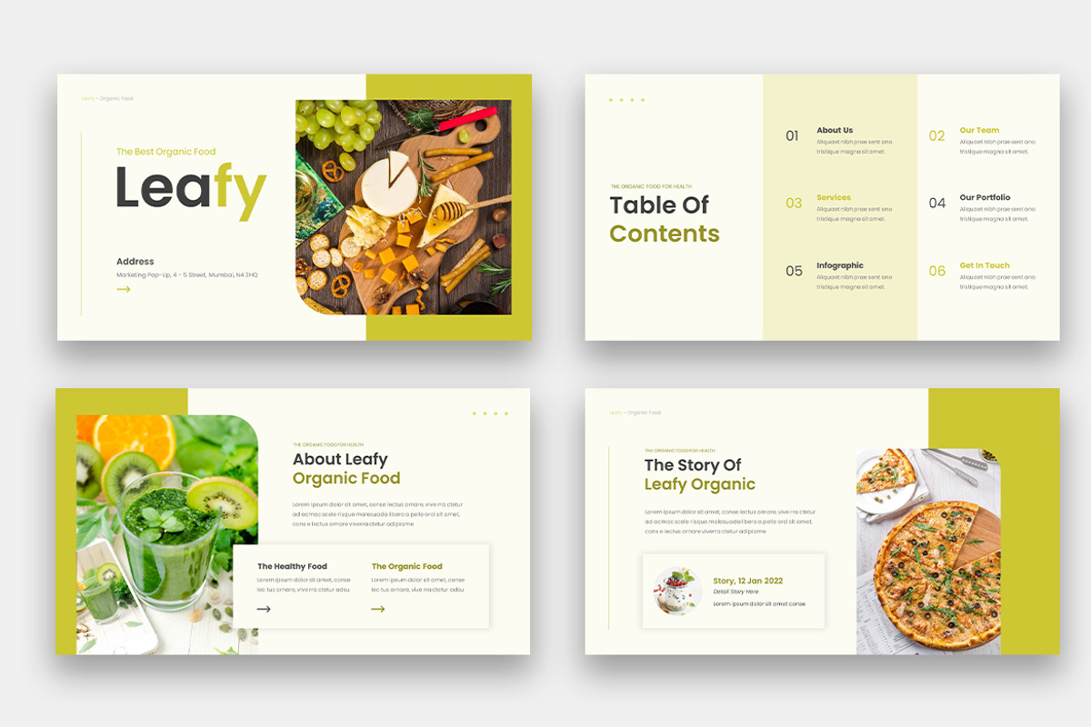 Leafy Organic Food Keynote, a Presentation Template by kerismaker (Photo 2 of 6)