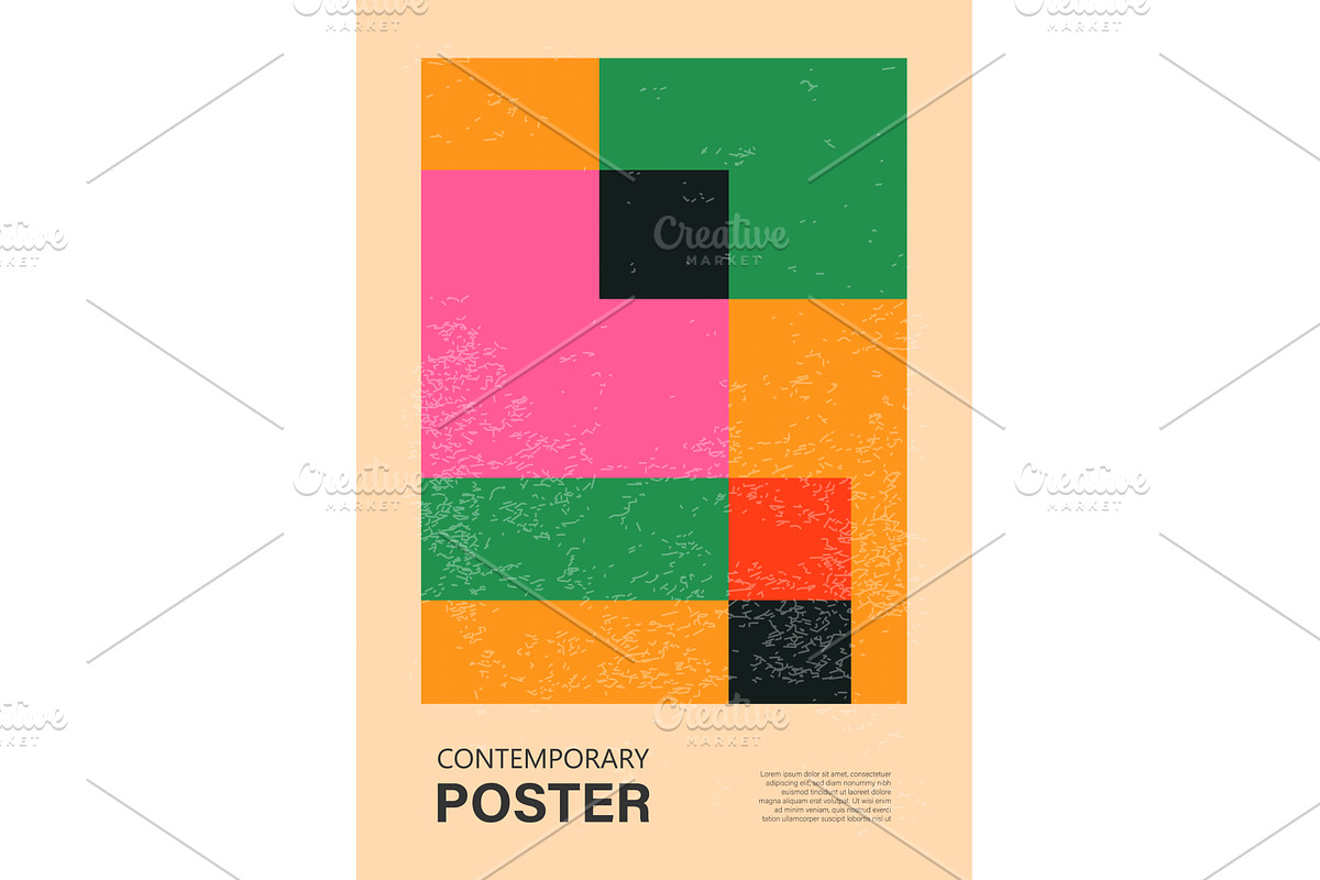Trendy contemporary poster, an Illustration by C Design Studio