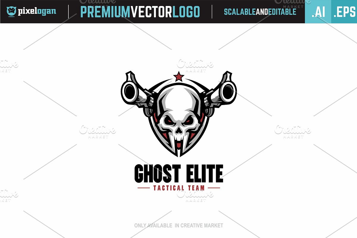 Ghost Elite Logo, a Branding & Logo Template by pixelogan (Photo 1 of 3)