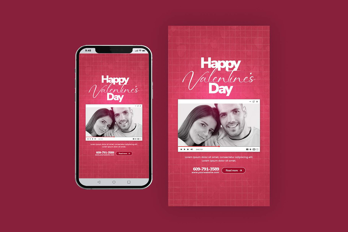 Valentine's Day Instagram Bundle, a Social Media Template by Saman Osama (Photo 3 of 5)