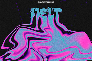 Melting Psychedelic Text Effect, a Layer Style Add-On by Imamul001