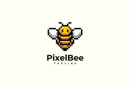 Pixel Bee Logo Template