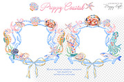Preppy Coastal Watercolor Clipart, a Decorative Illustration by TheHappyGiftArt (Thumbnail 8 of 10)