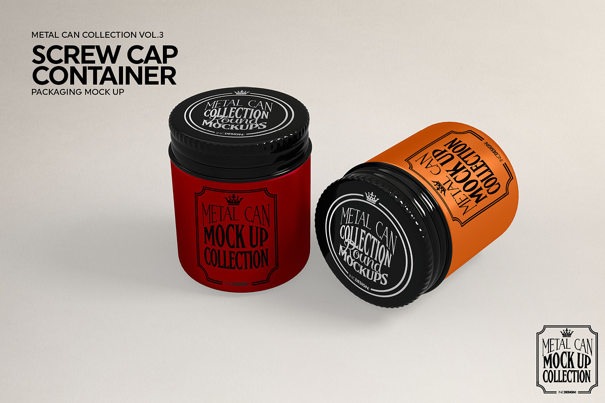 Round Screw Cap Metal Mockup, a Product Mockup by INCDesign (Photo 7 of 7)