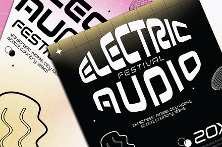 Black Festival Poster with Graphic, a Poster Template by wavebreak