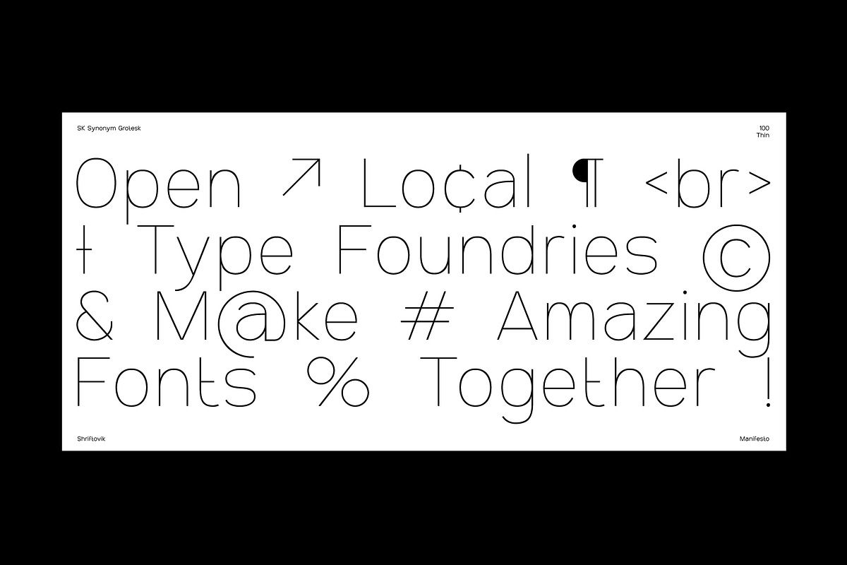 SK Synonym Grotesk — Modern Typeface, a Font by Shriftovik Type Foundry (Photo 9 of 15)