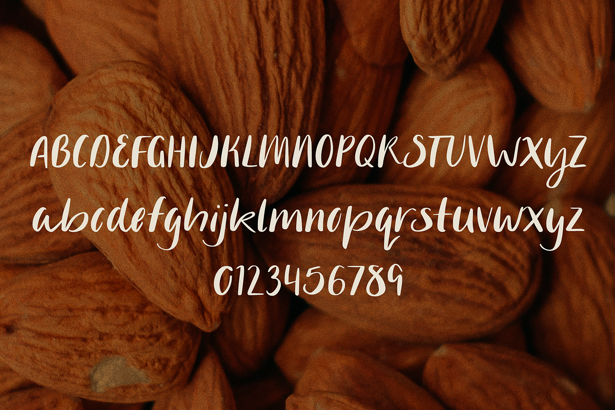 Almond Milk | Creamy Script Font, a Script Font by mina (Photo 2 of 5)