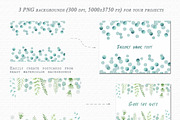 Watercolor green design, an Illustration by BrushArtDesigns (Thumbnail 3 of 5)