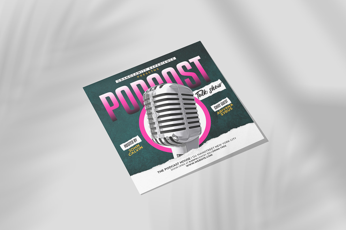 Talk show social media podcast flyer, a Social Media Template by MnGfx (Photo 4 of 4)