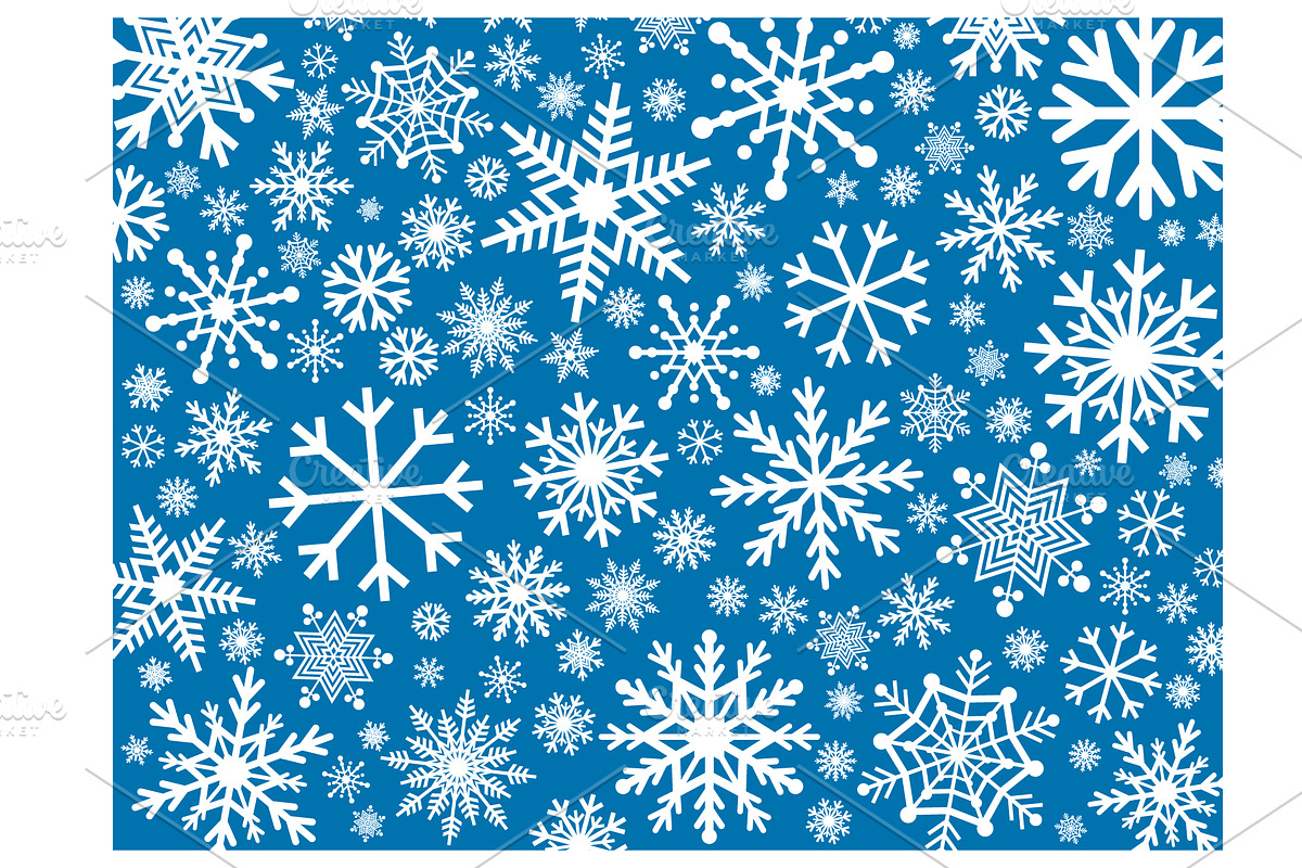 Snowflakes Background, a Pattern Graphic by beguima (Photo 5 of 6)