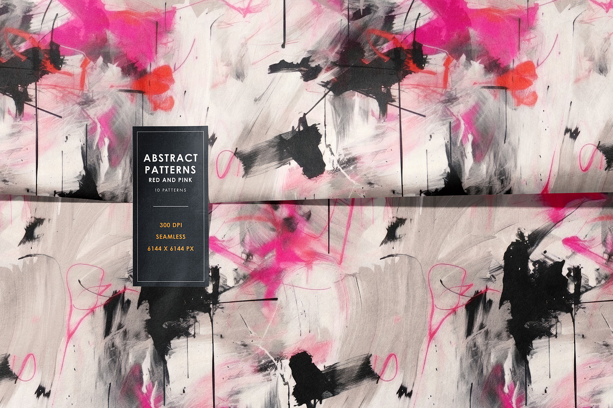 Abstract Red & Pink Patterns, a Pattern Graphic by Ninterints (Photo 6 of 12)