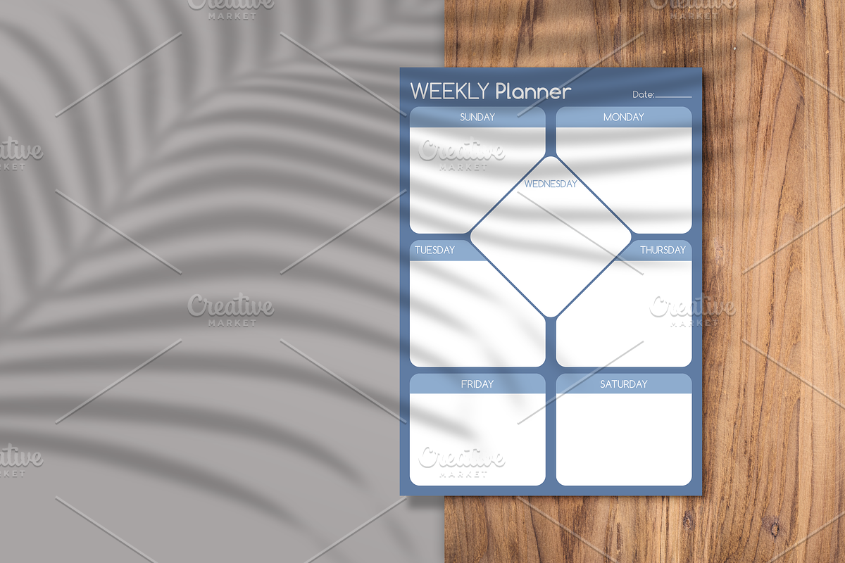 Weekly Planner Sheet Design-20, a Stationery Template by shahsoft