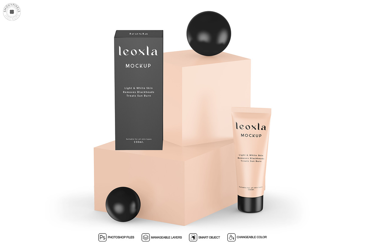 Tube & Box Mockups, a Packaging Mockup by SmokyPixels (Photo 3 of 4)